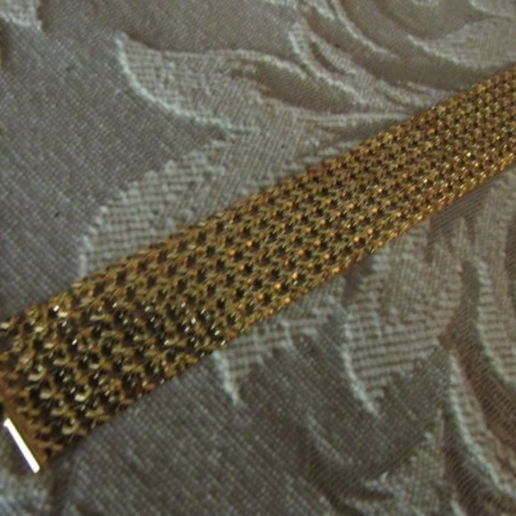 ⚜️ Gorgeous 18K Gold Plated Mesh Reversible Bracelet - Adjustable - Picture 9 of 10